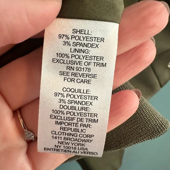 Olive Green INDUSTRY Bomber Jacket - Picture 4 of 6